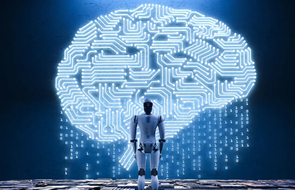 robot with circuit brain